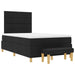 Pat cu arcuri cu headboard Negru 200 x 120 cm țesătură - WALTI WALTI