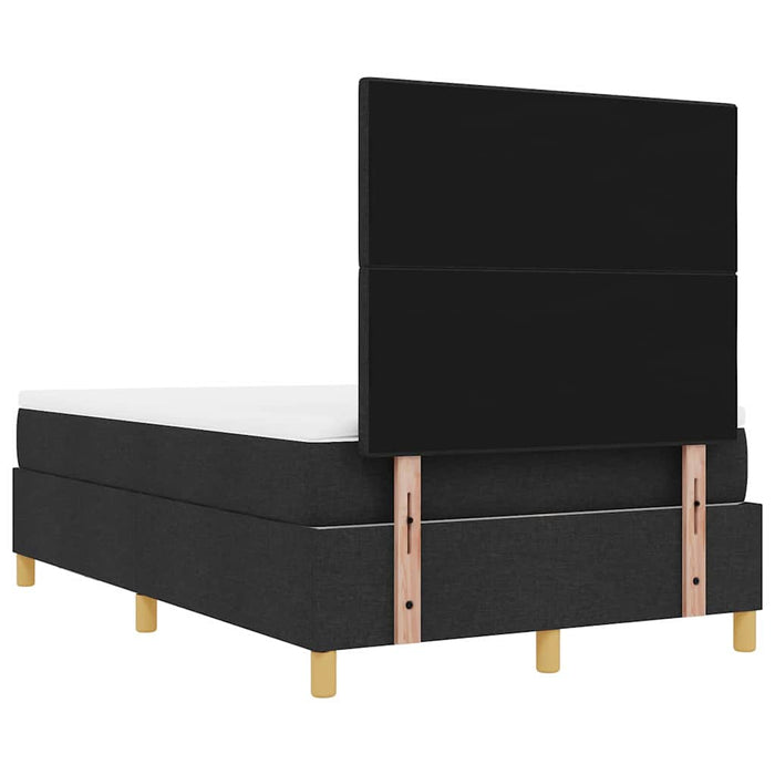 Pat cu arcuri cu headboard Negru 200 x 120 cm țesătură - WALTI WALTI