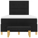 Pat cu arcuri cu headboard Negru 200 x 120 cm țesătură - WALTI WALTI
