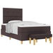 Pat cu arcuri cu headboard Maro închis 200 x 120 cm țesătură - WALTI WALTI