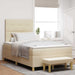 Pat cu arcuri cu saltea cu headboard Crem 120 x 200 cm țesătură - WALTI WALTI