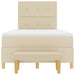 Pat cu arcuri cu saltea cu headboard Crem 120 x 200 cm țesătură - WALTI WALTI