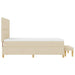 Pat cu arcuri cu pernă cu headboard Crem 200 x 140 cm țesătură - WALTI WALTI