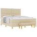 Pat cu arcuri cu saltea cu headboard Crem 180 x 200 cm țesătură - WALTI WALTI