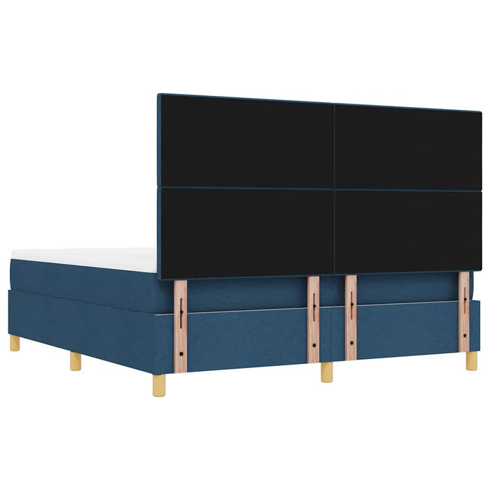 Pat cu arcuri cu pernă albastru 200 x 180 cm țesătură - WALTI WALTI