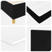 Pat cu arcuri cu headboard Negru 200 x 200 cm țesătură - WALTI WALTI