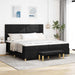 Pat cu arcuri cu headboard Negru 200 x 200 cm țesătură - WALTI WALTI