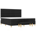 Pat cu arcuri cu headboard Negru 200 x 200 cm țesătură - WALTI WALTI