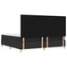 Pat cu arcuri cu headboard Negru 200 x 200 cm țesătură - WALTI WALTI