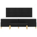Pat cu arcuri cu headboard Negru 200 x 200 cm țesătură - WALTI WALTI