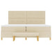 Pat cu arcuri cu saltea cu headboard Crem 200 x 200 cm țesătură - WALTI WALTI