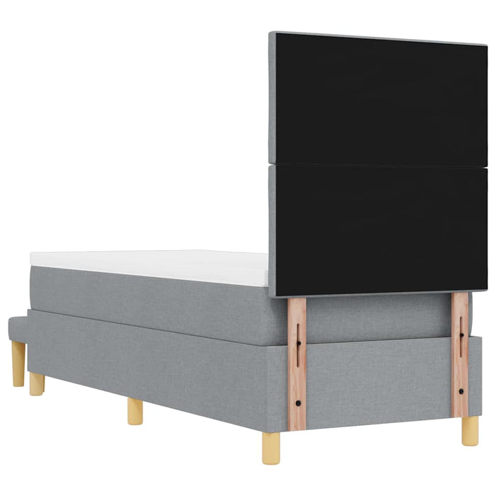 Pat cu arcuri cu saltea Gri deschis 80 x 200 cm țesătură - WALTI WALTI