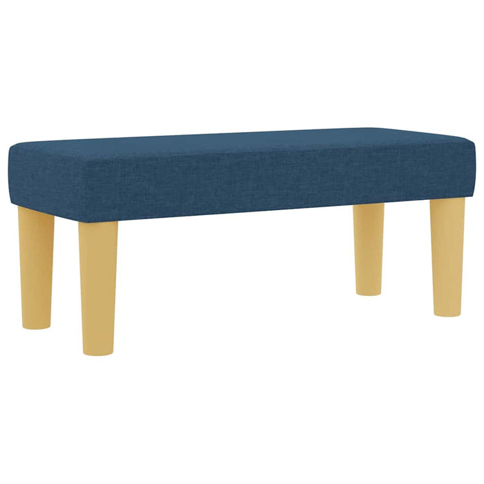 Pat cu arcuri cu headboard albastru 190 x 90 cm țesătură WALTI