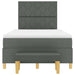 Pat cu arcuri cu headboard Gri închis 190 x 120 cm țesătură - WALTI WALTI