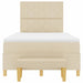 Pat cu arcuri cu saltea cu headboard Crem 120 x 190 cm țesătură - WALTI WALTI