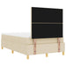 Pat cu arcuri cu saltea cu headboard Crem 120 x 200 cm țesătură - WALTI WALTI