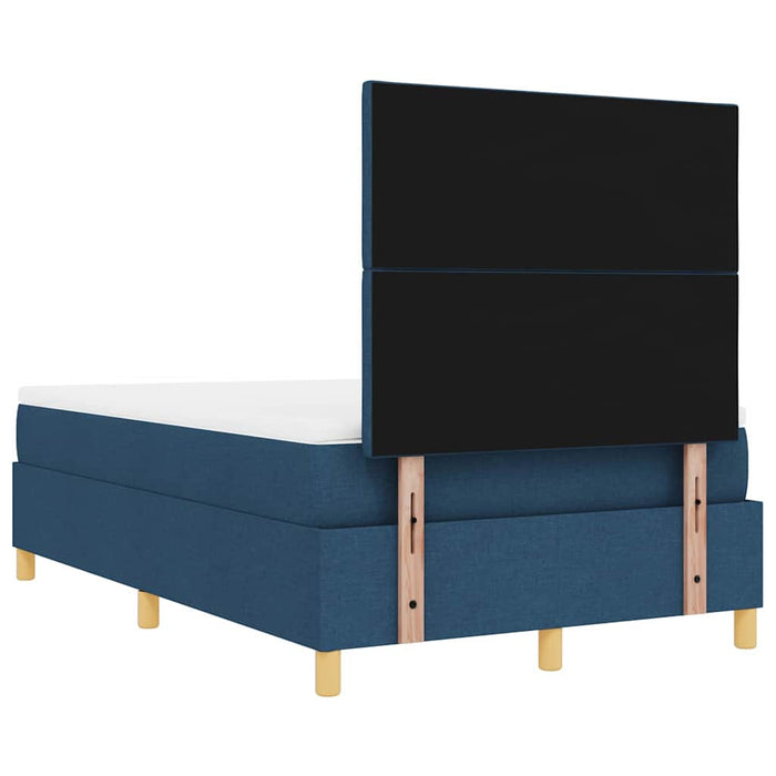 Pat cu arcuri cu saltea albastru 120 x 200 cm țesătură - WALTI WALTI