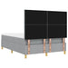 Pat cu arcuri cu headboard Gri deschis 190 x 140 cm țesătură - WALTI WALTI