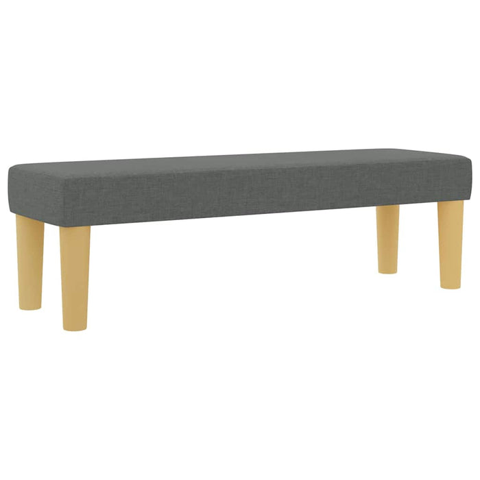 Pat cu arcuri cu headboard Gri închis 190 x 140 cm țesătură WALTI