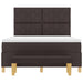 Pat cu arcuri cu headboard Maro închis 200 x 160 cm țesătură - WALTI WALTI