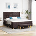 Pat cu arcuri cu headboard Maro închis 200 x 180 cm țesătură - WALTI WALTI