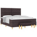 Pat cu arcuri cu headboard Maro închis 200 x 180 cm țesătură - WALTI WALTI