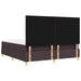 Pat cu arcuri cu headboard Maro închis 200 x 180 cm țesătură - WALTI WALTI