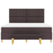 Pat cu arcuri cu headboard Maro închis 200 x 180 cm țesătură - WALTI WALTI
