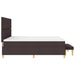 Pat cu arcuri cu headboard Maro închis 200 x 180 cm țesătură - WALTI WALTI