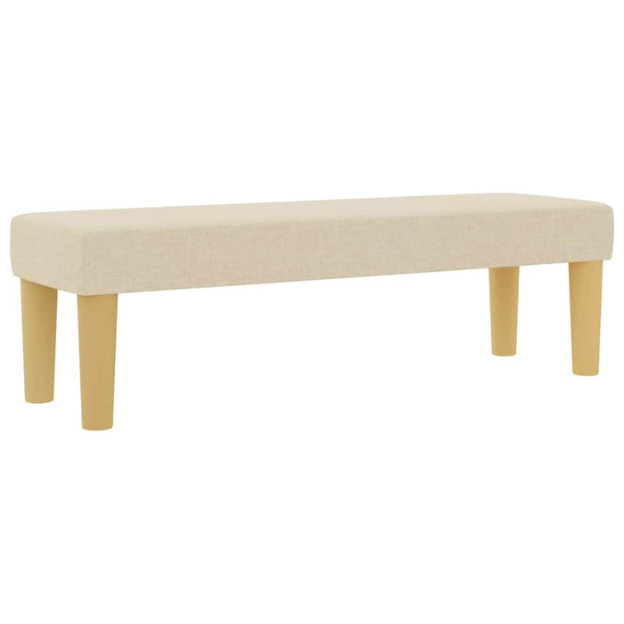 Pat cu arcuri cu pernă cu headboard Crem 200 x 180 cm țesătură WALTI