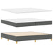 Pat cu arcuri cu headboard Gri închis 200 x 200 cm țesătură - WALTI WALTI