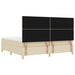 Pat cu arcuri cu saltea cu headboard Crem 200 x 200 cm țesătură - WALTI WALTI