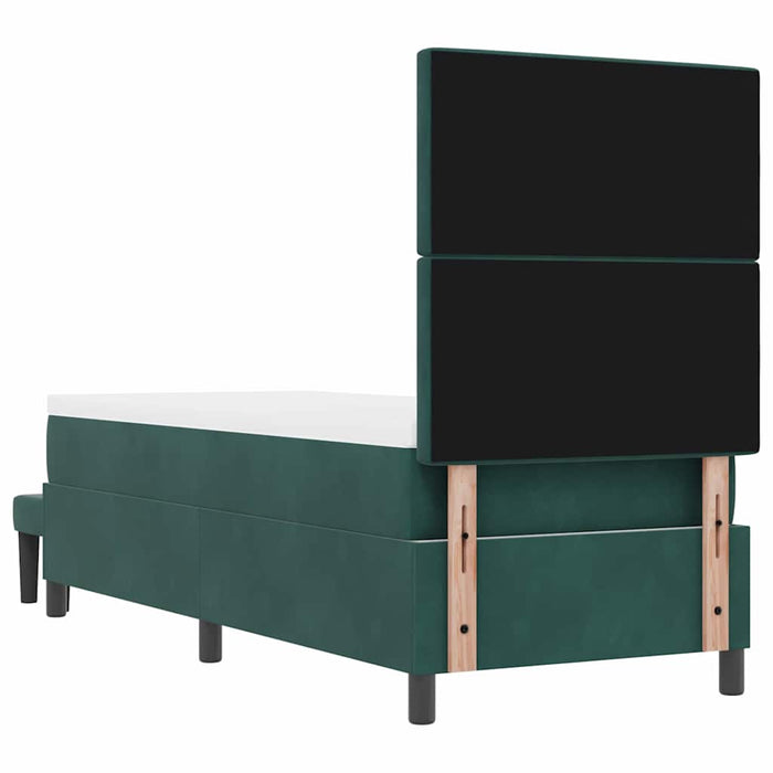 Pat cu arcuri cu pernă Verde închis 200 x 80 cm Catifea WALTI