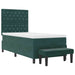 Pat cu arcuri cu headboard Verde închis 190 x 90 cm Catifea - WALTI WALTI