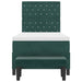 Pat cu arcuri cu headboard Verde închis 200 x 90 cm Catifea - WALTI WALTI