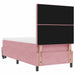 Pat cu arcuri cu saltea cu headboard Roz 90 x 200 cm Catifea - WALTI WALTI
