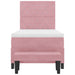Pat cu arcuri cu saltea cu headboard Roz 90 x 200 cm Catifea - WALTI WALTI