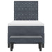 Pat cu arcuri cu headboard Gri închis 200 x 100 cm Catifea - WALTI WALTI
