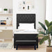 Pat cu arcuri cu pernă cu headboard Negru 200 x 100 cm Catifea - WALTI WALTI