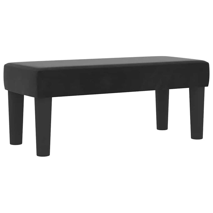 Pat cu arcuri cu pernă cu headboard Negru 200 x 100 cm Catifea - WALTI WALTI