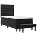 Pat cu arcuri cu pernă cu headboard Negru 200 x 100 cm Catifea - WALTI WALTI