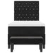 Pat cu arcuri cu pernă cu headboard Negru 200 x 100 cm Catifea - WALTI WALTI