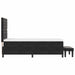 Pat cu arcuri cu pernă cu headboard Negru 200 x 100 cm Catifea - WALTI WALTI