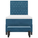 Pat cu arcuri cu headboard Albastru închis 200 x 100 cm Catifea - WALTI WALTI