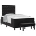 Pat cu arcuri cu pernă cu headboard Negru 190 x 120 cm Catifea - WALTI WALTI