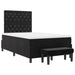Pat cu arcuri cu pernă cu headboard Negru 190 x 120 cm Catifea - WALTI WALTI