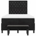 Pat cu arcuri cu pernă cu headboard Negru 190 x 120 cm Catifea - WALTI WALTI