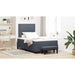 Pat cu arcuri cu headboard Gri închis 200 x 120 cm Catifea - WALTI WALTI