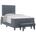 Pat cu arcuri cu headboard Gri închis 200 x 120 cm Catifea - WALTI WALTI