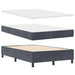 Pat cu arcuri cu headboard Gri închis 200 x 120 cm Catifea - WALTI WALTI